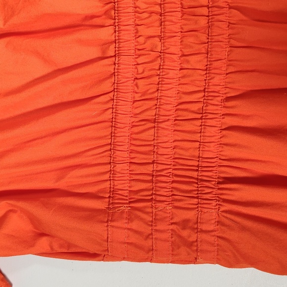 Quince organic cotton tiered maxi dress orange S - Picture 9 of 12